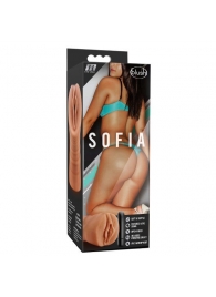 Мастурбатор-вагина цвета карамели Sofia с вибрацией - Blush Novelties - в Магнитогорске купить с доставкой
