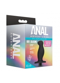 Черный анальный вибромассажёр Silicone Vibrating Prostate Massager 02 - 10,8 см. - Blush Novelties - в Магнитогорске купить с доставкой