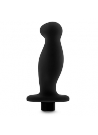 Черный анальный вибромассажёр Silicone Vibrating Prostate Massager 02 - 10,8 см. - Blush Novelties - в Магнитогорске купить с доставкой