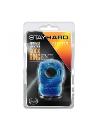 Голубое эрекционное виброкольцо Reusable 5 Function Cock Ring - Blush Novelties - в Магнитогорске купить с доставкой