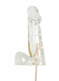 Прозрачный леденец в форме пениса со вкусом пина колада - Sosuчki - купить с доставкой в Магнитогорске