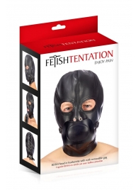 Маска-шлем с прорезями для глаз и регулируемым кляпом - Fetish Tentation - купить с доставкой в Магнитогорске
