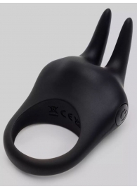 Черное эрекционное виброкольцо Sensation Rechargeable Vibrating Rabbit Love Ring - Fifty Shades of Grey - в Магнитогорске купить с доставкой