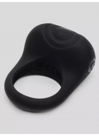 Черное эрекционное виброкольцо Sensation Rechargeable Vibrating Love Ring - Fifty Shades of Grey - в Магнитогорске купить с доставкой