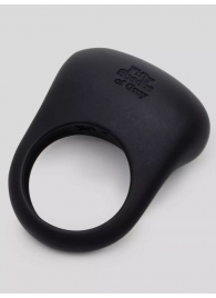 Черное эрекционное виброкольцо Sensation Rechargeable Vibrating Love Ring - Fifty Shades of Grey - в Магнитогорске купить с доставкой