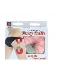 Металлические наручники с розовой меховой опушкой METAL HANDCUFF WITH PLUSH PINK - Dream Toys - купить с доставкой в Магнитогорске