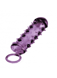 Закрытая фиолетовая насадка с пупырышками SAMURAI PENIS SLEEVE PURPLE - 14,5 см. - NMC - в Магнитогорске купить с доставкой