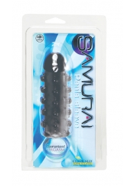 Дымчатая стимулирующая насадка с закрытой головкой SAMURAI PENIS SLEEVE BLACK - 14,5 см. - NMC - в Магнитогорске купить с доставкой
