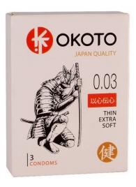 Тонкие презервативы OKOTO Thin Extra Soft - 3 шт. - Sitabella - купить с доставкой в Магнитогорске
