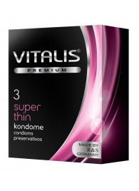 Ультратонкие презервативы VITALIS PREMIUM super thin - 3 шт. - Vitalis - купить с доставкой в Магнитогорске