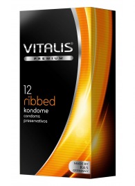 Ребристые презервативы VITALIS PREMIUM ribbed - 12 шт. - Vitalis - купить с доставкой в Магнитогорске