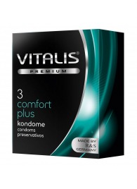 Контурные презервативы VITALIS PREMIUM comfort plus - 3 шт. - Vitalis - купить с доставкой в Магнитогорске