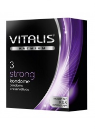 Презервативы с утолщенной стенкой VITALIS PREMIUM strong - 3 шт. - Vitalis - купить с доставкой в Магнитогорске