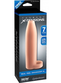 Телесная насадка Real Feel Enhancer XL - 17 см. - Pipedream - в Магнитогорске купить с доставкой