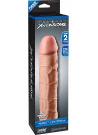 Телесная насадка Fantasy X-tensions Perfect 2  Extension - 20,3 см. - Pipedream - в Магнитогорске купить с доставкой