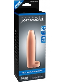 Насадка-расширитель с кольцом для подхвата мошонки Real Feel Enhancer - 14 см. - Pipedream - в Магнитогорске купить с доставкой