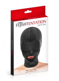 Сплошная маска на голову с прорезью для рта - Fetish Tentation - купить с доставкой в Магнитогорске
