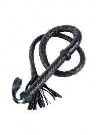 Длинный кожаный кнут с хлопушками на конце - ToyFa - купить с доставкой в Магнитогорске