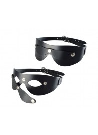 Черная кожаная маска  Новичок - Sitabella - купить с доставкой в Магнитогорске