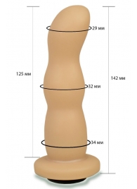 Телесная рельефная насадка Harness - 14,2 см. - LOVETOY (А-Полимер) - купить с доставкой в Магнитогорске