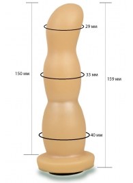 Телесная рельефная насадка Harness - 15,9 см. - LOVETOY (А-Полимер) - купить с доставкой в Магнитогорске