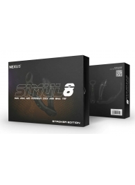 Черный вибромассажер простаты Nexus Simul8 Stroker Edition с кольцами для пениса и мошонки - Nexus Range - в Магнитогорске купить с доставкой