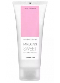 Смазка на водной основе Mixgliss Sweet с ароматом бабл-гам - 70 мл. - Mixgliss - купить с доставкой в Магнитогорске