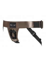 Бронзовый пояс для насадок Curious Harness - Strap-on-me - купить с доставкой в Магнитогорске
