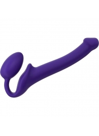 Фиолетовый безремневой страпон Silicone Bendable Strap-On - size S - Strap-on-me - купить с доставкой в Магнитогорске