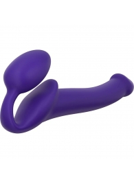 Фиолетовый безремневой страпон Silicone Bendable Strap-On - size M - Strap-on-me - купить с доставкой в Магнитогорске
