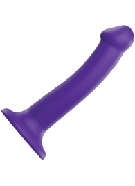 Фиолетовый фаллоимитатор-насадка Strap-On-Me Dildo Dual Density size M - 18 см. - Strap-on-me - купить с доставкой в Магнитогорске
