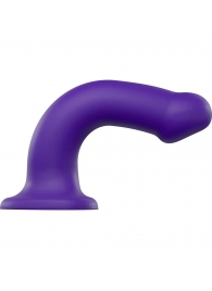 Фиолетовый фаллоимитатор-насадка Strap-On-Me Dildo Dual Density size L - 19 см. - Strap-on-me - купить с доставкой в Магнитогорске