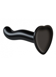Черный фаллоимитатор-насадка Strap-On-Me P G spot Dildo size S - 16,4 см. - Strap-on-me - купить с доставкой в Магнитогорске