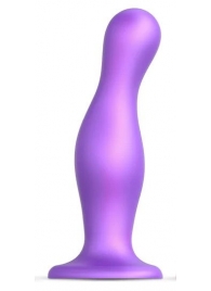 Фиолетовая насадка Strap-On-Me Dildo Plug Curvy size L - Strap-on-me - купить с доставкой в Магнитогорске