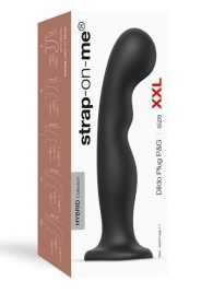 Черная насадка Strap-On-Me Dildo Plug P G size XXL - Strap-on-me - купить с доставкой в Магнитогорске