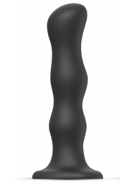 Черная насадка Strap-On-Me Dildo Geisha Balls size M - Strap-on-me - купить с доставкой в Магнитогорске