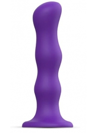 Фиолетовая насадка Strap-On-Me Dildo Geisha Balls size M - Strap-on-me - купить с доставкой в Магнитогорске