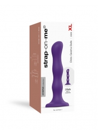 Фиолетовая насадка Strap-On-Me Dildo Geisha Balls size XL - Strap-on-me - купить с доставкой в Магнитогорске