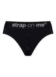 Черные трусики для насадок Heroine Lingerie Harness - size S - Strap-on-me - купить с доставкой в Магнитогорске