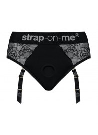 Черные трусики для насадок Diva Lingerie Harness - size M - Strap-on-me - купить с доставкой в Магнитогорске
