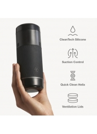 Черный мастурбатор с контролем всасывания Arcwave Pow Stroker - Arcwave - в Магнитогорске купить с доставкой