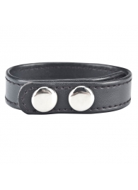 Кольцо на пенис SNAP COCK RING из искусственной кожи на клепках - BlueLine - в Магнитогорске купить с доставкой