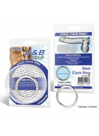 Стальное эрекционное кольцо STEEL COCK RING - 4.5 см. - BlueLine - в Магнитогорске купить с доставкой
