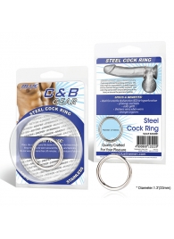Стальное эрекционное кольцо STEEL COCK RING - 3.5 см. - BlueLine - в Магнитогорске купить с доставкой