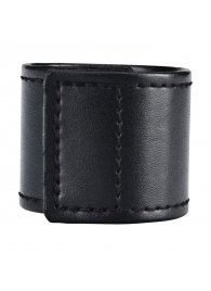 Хомут-утяжка для мошонки из искусственной кожи на липучке VELCRO BALL STRETCHER- 4 см. - BlueLine - в Магнитогорске купить с доставкой