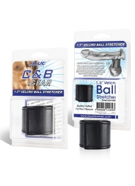 Хомут-утяжка для мошонки из искусственной кожи на липучке VELCRO BALL STRETCHER- 4 см. - BlueLine - в Магнитогорске купить с доставкой