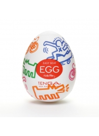 Мастурбатор-яйцо Keith Haring EGG STREET - Tenga - в Магнитогорске купить с доставкой