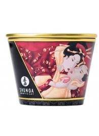 Массажная  свеча Sparkling Strawberry Wine с ароматом клубничного вина - 170 мл. - Shunga - купить с доставкой в Магнитогорске