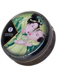 Массажная свеча Exotic Green Tea с ароматом зелёного чая - 30 мл. - Shunga - купить с доставкой в Магнитогорске