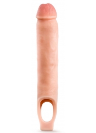 Телесная насадка-удлинитель 11.5 Inch Silicone Cock Sheath Penis Extender - 29,2 см. - Blush Novelties - в Магнитогорске купить с доставкой